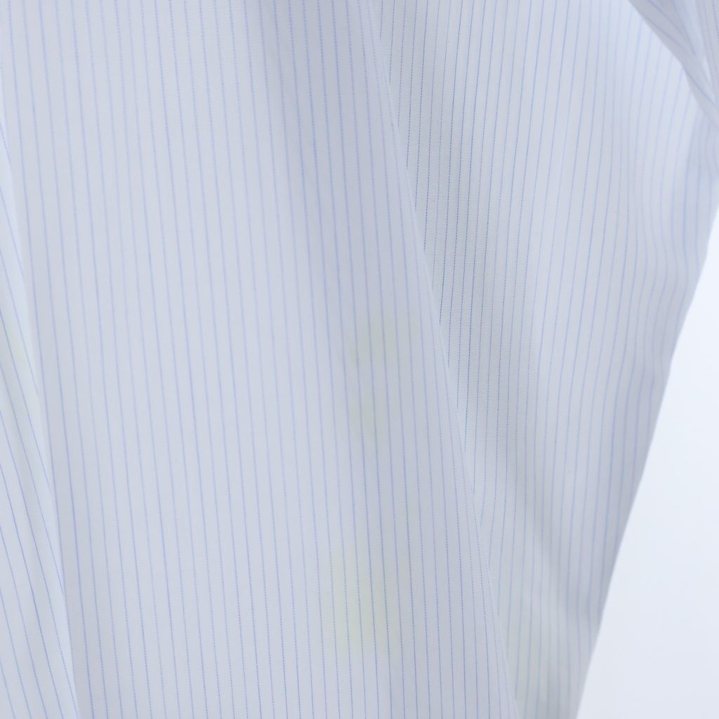 Dior Judy Blame Front Logo Print Striped Long Sleeve Shirt Light Blue — view 4