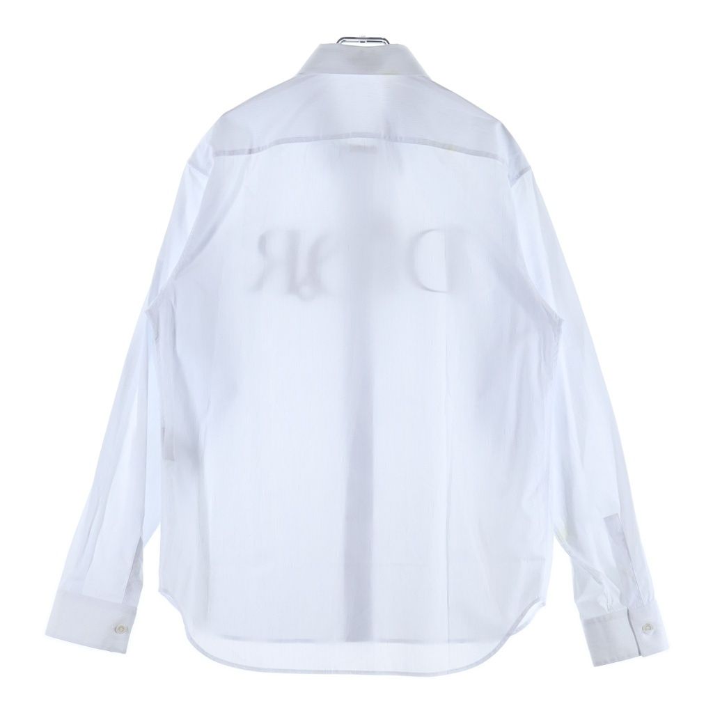 Dior Judy Blame Front Logo Print Striped Long Sleeve Shirt Light Blue — view 2