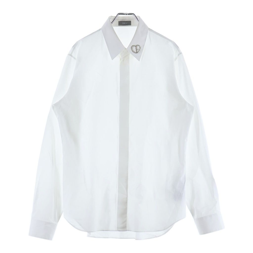 Dior CD Heart Bijuu Cotton Shirt White