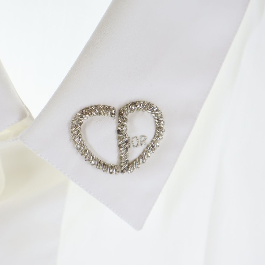 Dior CD Heart Bijuu Cotton Shirt White — view 4