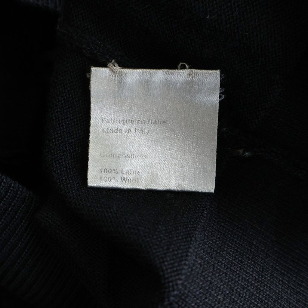 Dior Homme Era CD Logo Embroidery Neck Sweater Black Wool — view 8