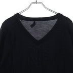 Dior Homme Era CD Logo Embroidery Neck Sweater Black Wool — view 4