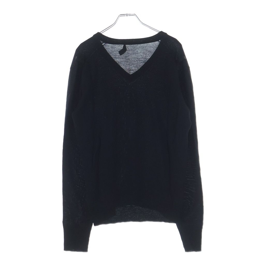 Dior Homme Era CD Logo Embroidery Neck Sweater Black Wool — view 2