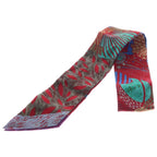 Hermes Twilly Each Nest Building Silk Scarf Red Blue