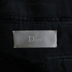 Dior Homme Stripe Double Wool Rayon Blend Tailored Jacket Black Blue — view 6