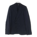 Dior Homme Stripe Double Wool Rayon Blend Tailored Jacket Black Blue