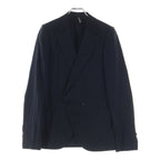 Dior Homme Stripe Double Wool Rayon Blend Tailored Jacket Black Blue