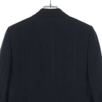 Dior Homme Stripe Double Wool Rayon Blend Tailored Jacket Black Blue — view 4