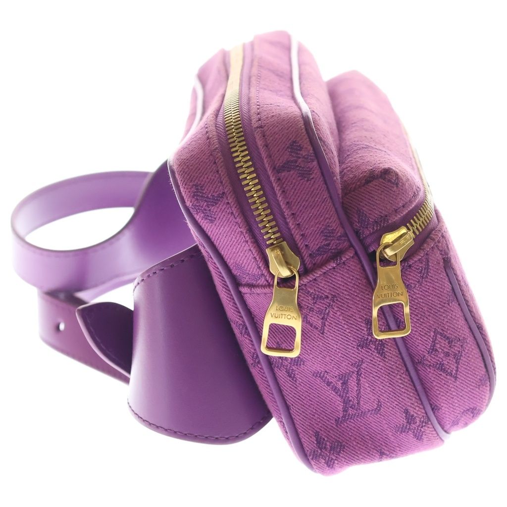 Louis Vuitton Monogram Denim Bum Bag Outdoor Violet Purple — view 3