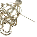 Chanel CC Logo Birdcage Motif Brooch Pin Badge Gold — view 6