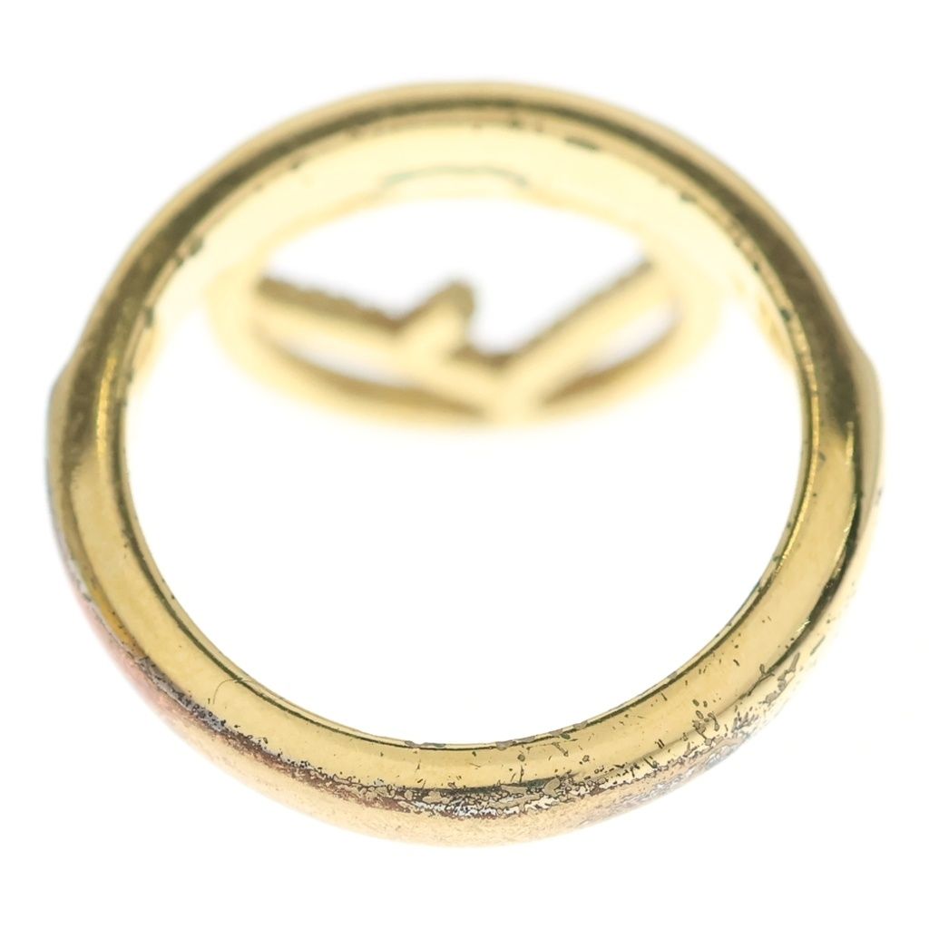 Fendi Is Crystal Metal Ring Gold — view 2
