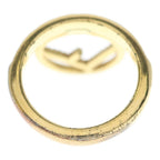 Fendi Is Crystal Metal Ring Gold — view 2