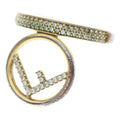 Fendi Is Crystal Metal Ring Gold