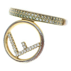 Fendi Is Crystal Metal Ring Gold