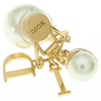 Dior Tribal Faux Pearl Earrings White Gold — view 5