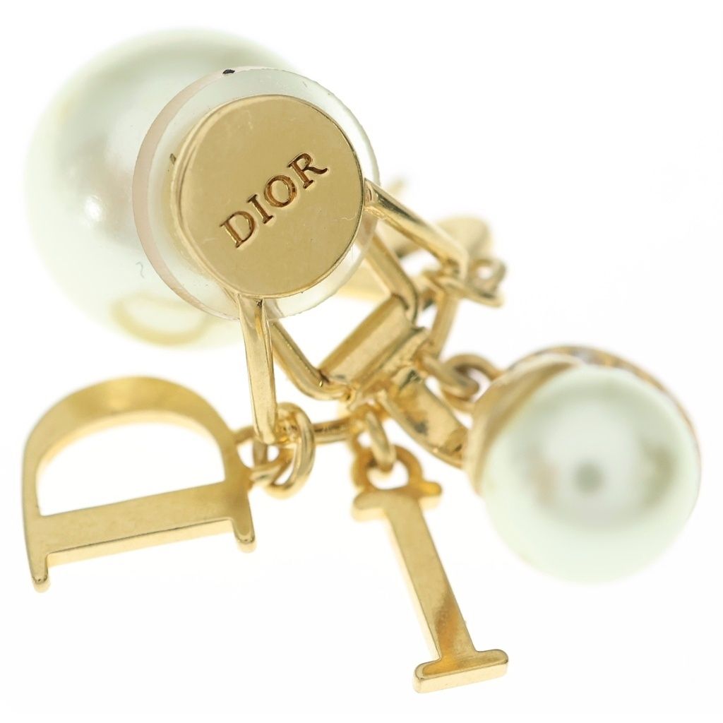 Dior Tribal Faux Pearl Earrings White Gold — view 5