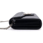Gucci GG Marmont Chain Shoulder Bag 2-Way Clutch Black Leather Silver — view 3