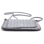 Goyard Plumet Canvas Leather Shoulder Bag Pouch Wallet Silver Gray — view 4