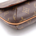 Louis Vuitton Monogram Musette Tango Shoulder Bag Brown Leather Gold — view 6