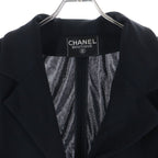Chanel Boutique Vintage Jacket CC Logo Button Chain Black — view 3