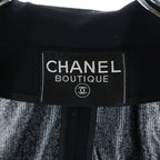Chanel Boutique Vintage Jacket CC Logo Button Chain Black — view 7