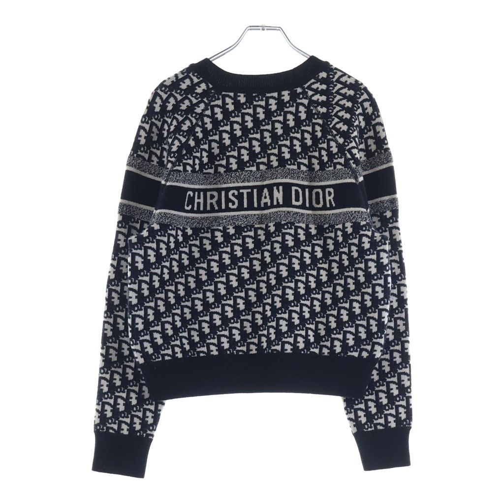 Dior Oblique Reversible Knit Sweater Navy — view 4