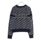 Dior Oblique Reversible Knit Sweater Navy — view 4