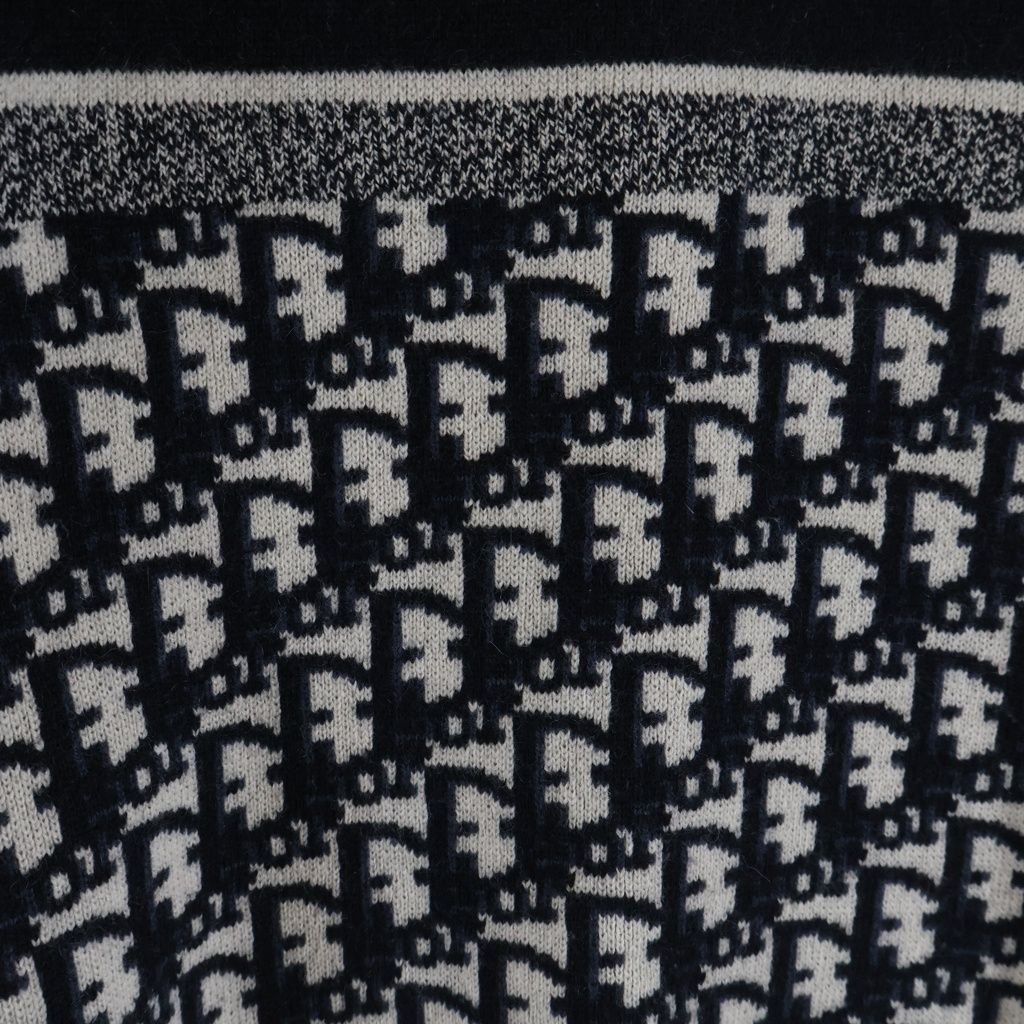 Dior Oblique Reversible Knit Sweater Navy — view 7