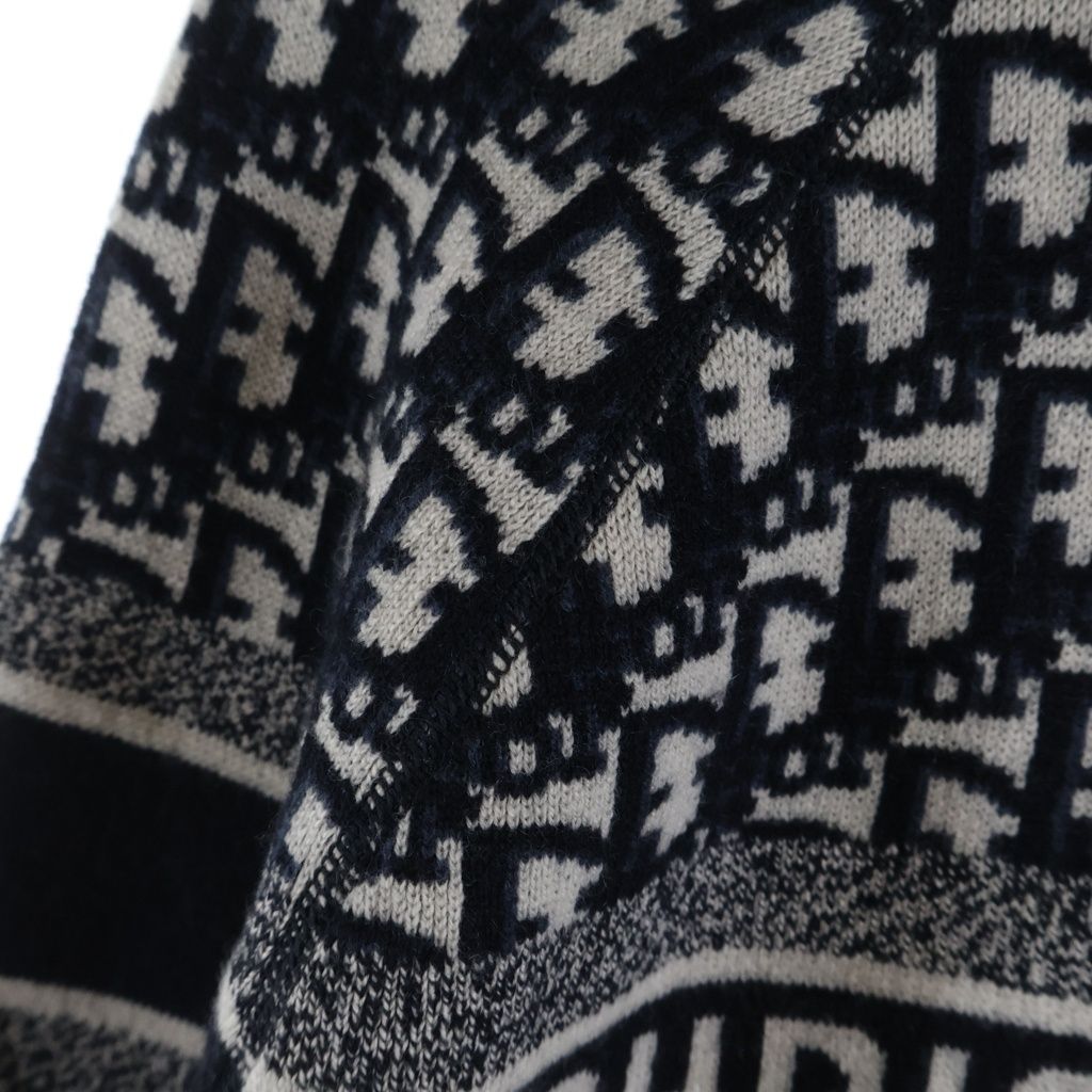 Dior Oblique Reversible Knit Sweater Navy — view 8