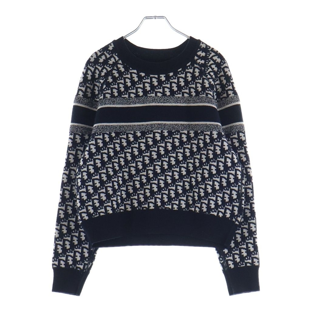 Dior Oblique Reversible Knit Sweater Navy — view 3