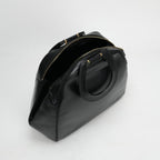Hermes Tote Box Calf Noir Black Gold Handbag Vintage Antique Out of Print Rare — view 6