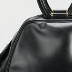 Hermes Tote Box Calf Noir Black Gold Handbag Vintage Antique Out of Print Rare — view 3