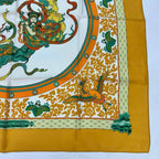 Hermes Carre 90 Nikko Toshogu Silk Scarf Yellow — view 7