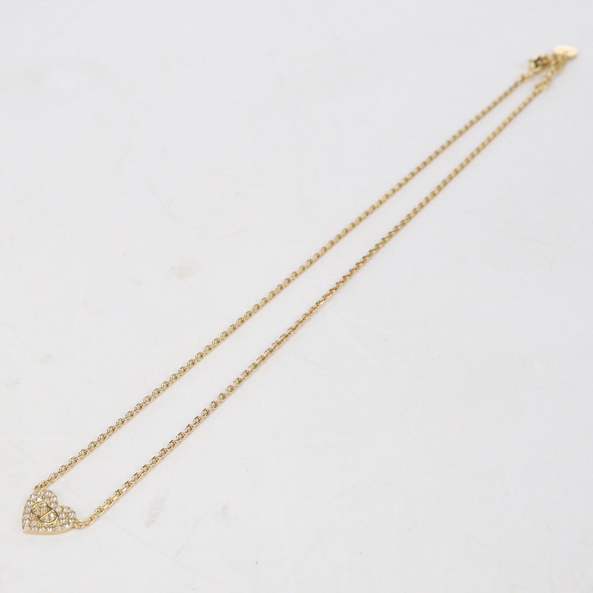 Dior Rhinestone Necklace Metal — view 3