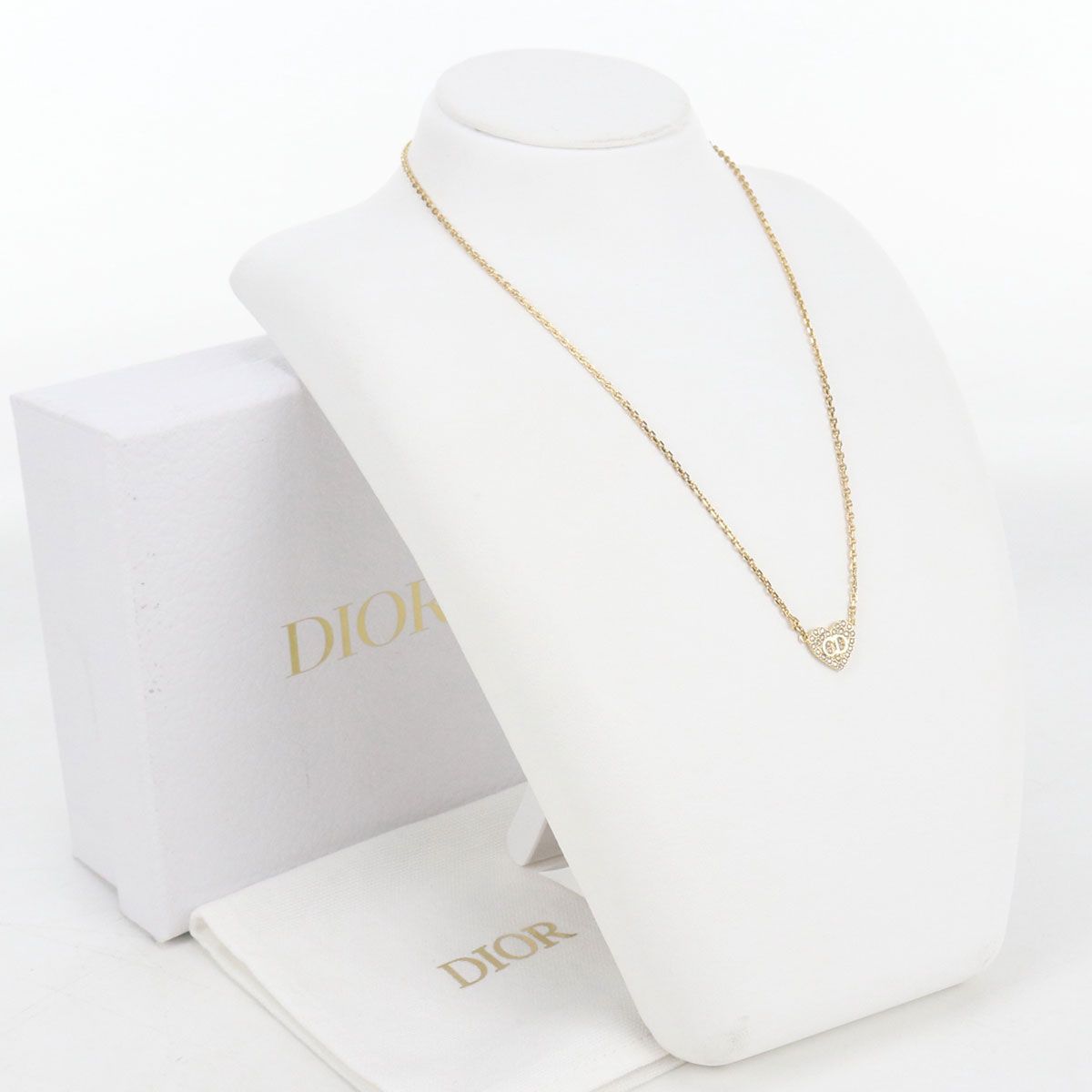 Dior Rhinestone Necklace Metal