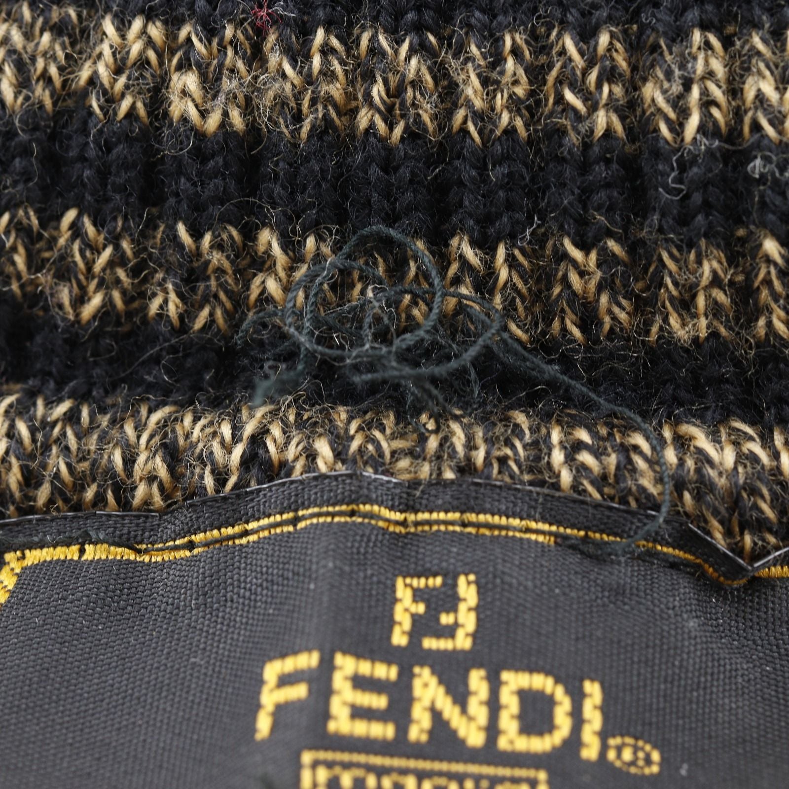 Fendi Zucca Turtleneck Wool Brown Sweater — view 7