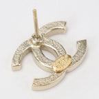 Chanel Rhinestone CC Logo Earrings Metal — view 2