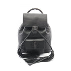 Gucci Backpack Bamb Tassel Black Leather Fringe