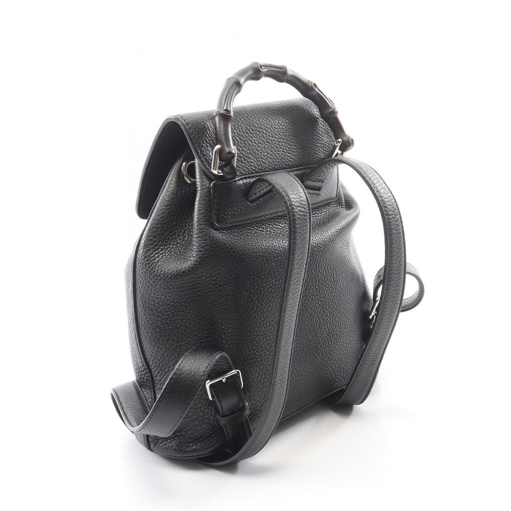 Gucci Backpack Bamb Tassel Black Leather Fringe — view 2