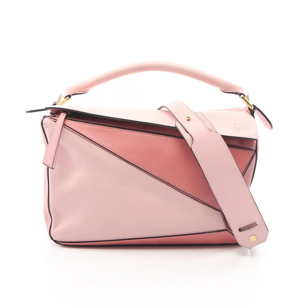 Loewe Handbag Puzzle Bag 2-Way Pink Leather