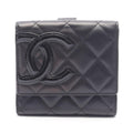 Chanel Hook Wallet Cambon Line Black Patent Leather Patent
