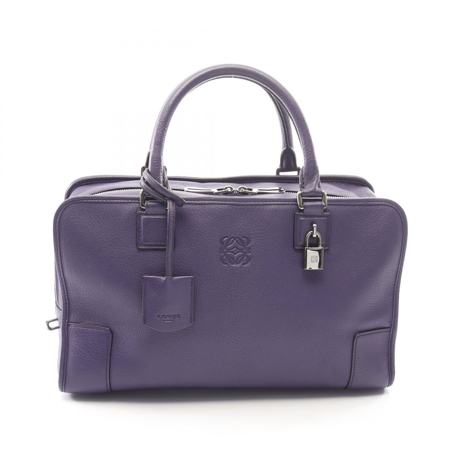 Loewe Handbag Amazona 36 Purple Leather
