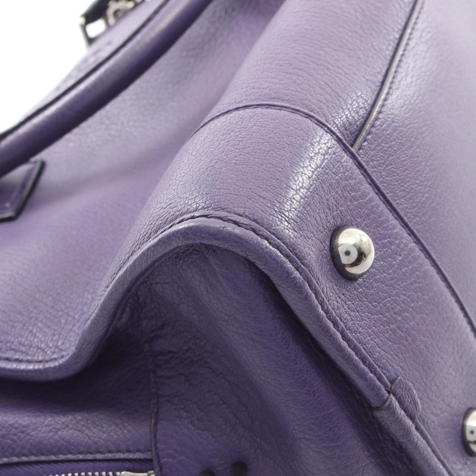 Loewe Handbag Amazona 36 Purple Leather — view 6