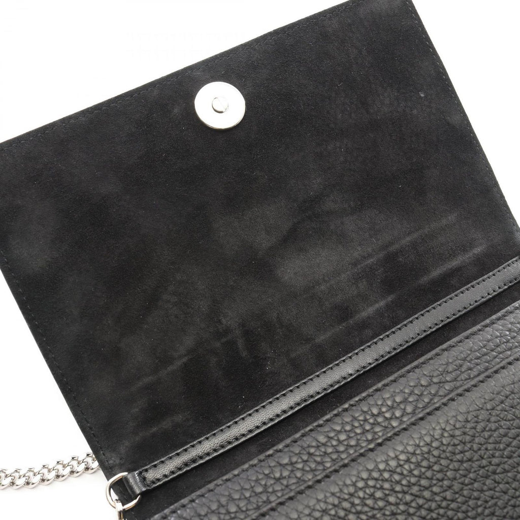 Dior Shoulder Bag Ama Black Leather Diorama Chain Wallet — view 6