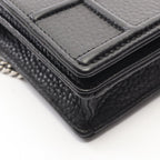 Dior Shoulder Bag Ama Black Leather Diorama Chain Wallet — view 7