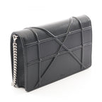 Dior Shoulder Bag Ama Black Leather Diorama Chain Wallet — view 2