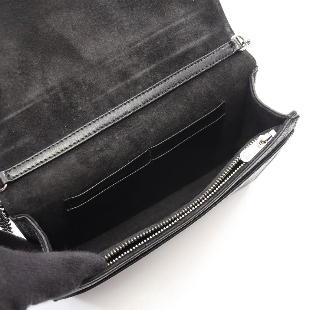 Dior Shoulder Bag Ama Black Leather Diorama Chain Wallet — view 3