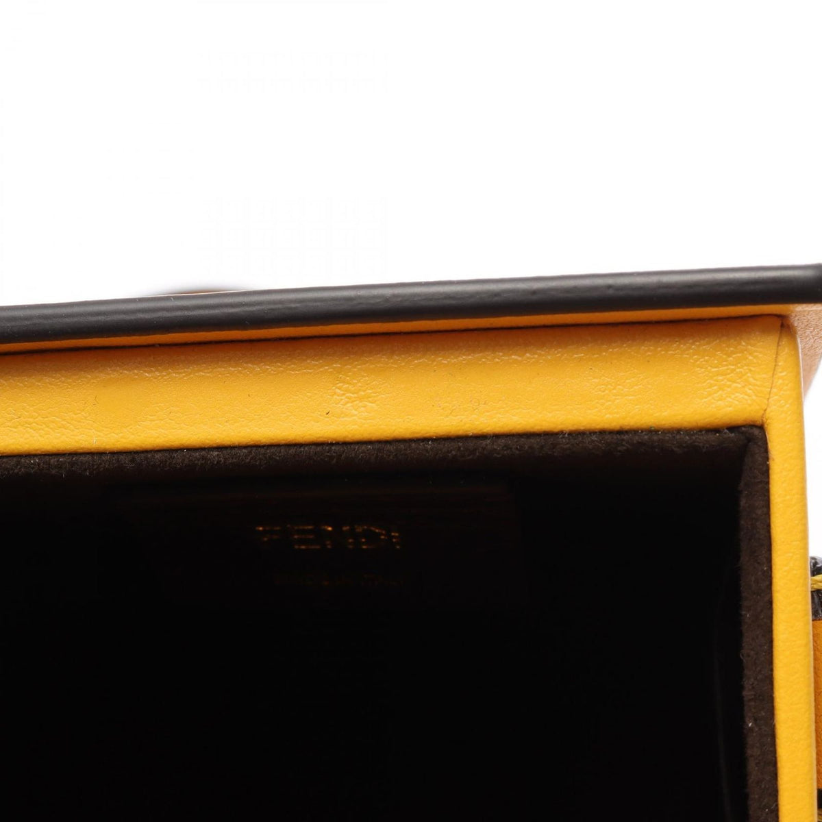 Fendi Shoulder Bag Box Yellow Leather — view 5