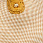 Celine Tote Bag Croco Embossed Natural Yellow Canvas Leather — view 8