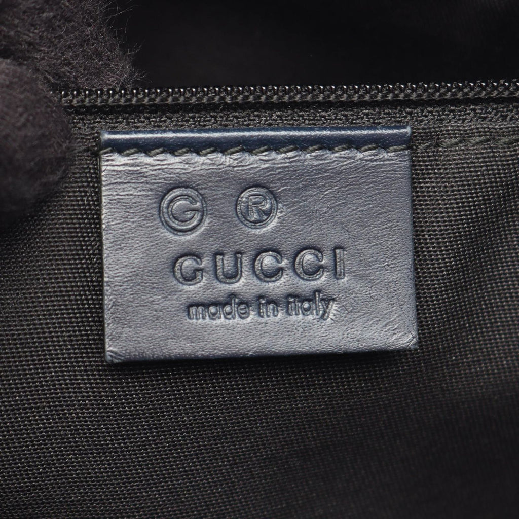 Gucci Shoulder Bag GG Supreme Beige Navy Canvas Leather — view 4